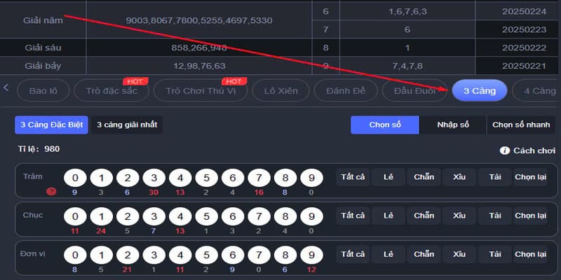 Chơi đề 3 càng hấp dẫn nhờ thưởng cao